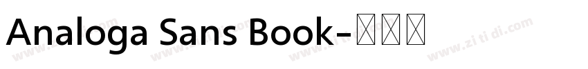 Analoga Sans Book字体转换